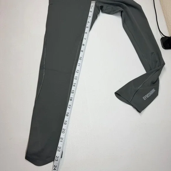 Gymshark Speed Training Leggings Womens XS Charcoal Grey Athleisure Seamless NEW - Picture 8 of 8